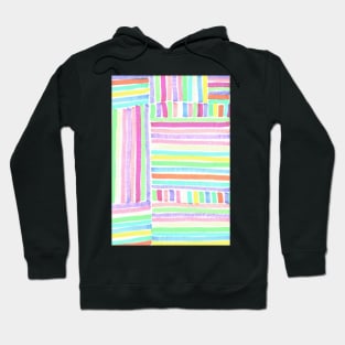 Neon Pastel Stripes Hoodie